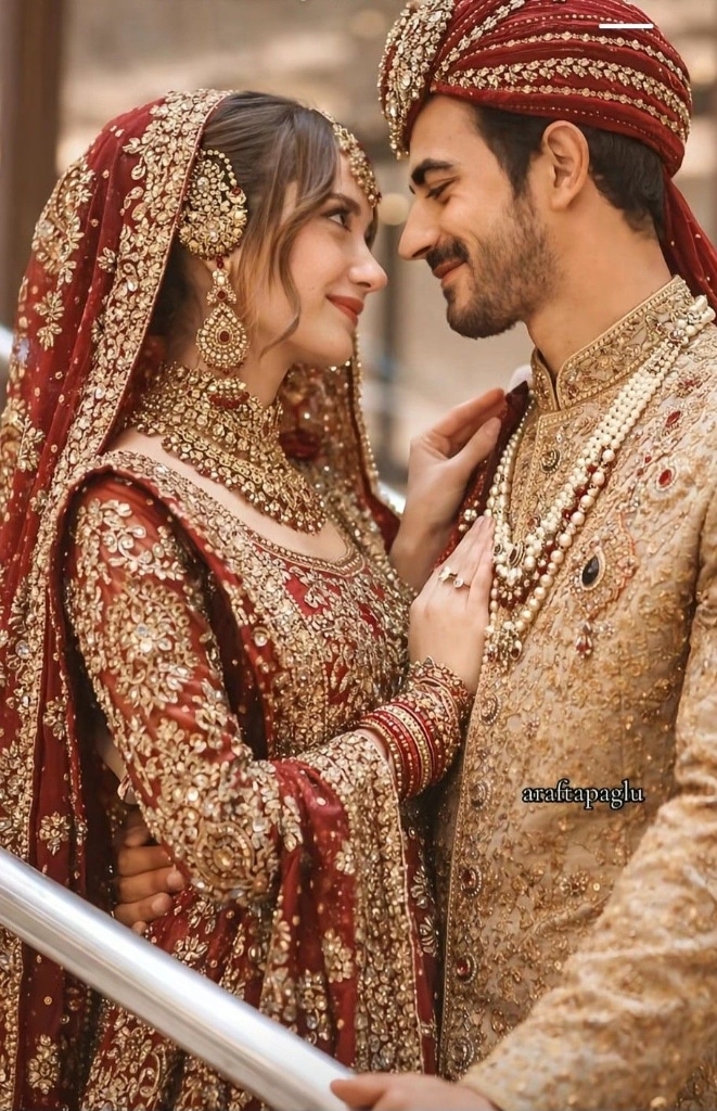 Luxury editorial wedding portrait